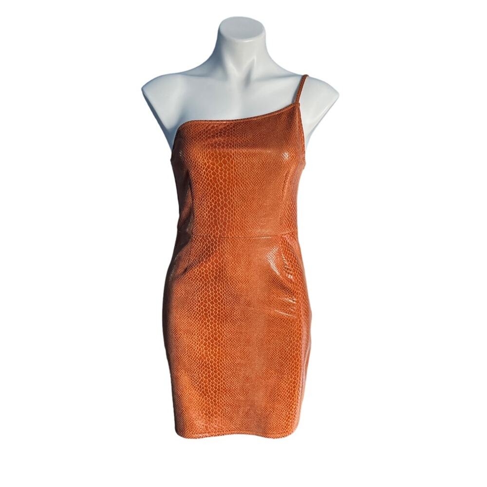 Urban Outfitters burnt orange snake print dress Medium